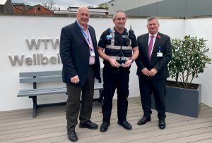 Mark Williams presented with his Healthcare Security Officer of the Year award